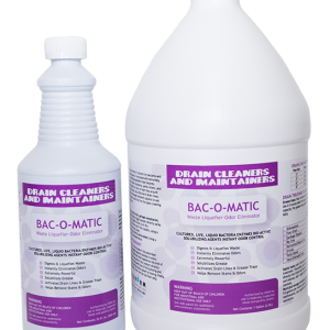 drain cleaners and maintainers - bac-o-matic - waste liquefier odor eliminator