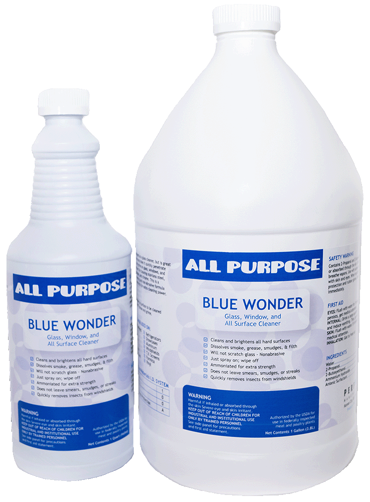 all purpose - blue wonder - glass, window and all surface cleaner