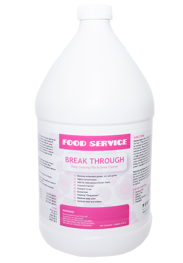 food service - break through - deep cleaning tile and grout cleaner