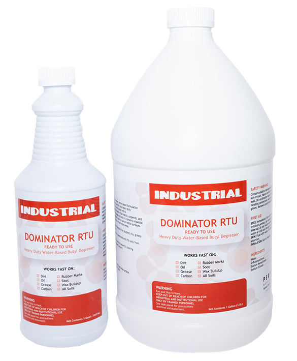 industrial - dominator rtu - ready to use - heavy duty water-based butyl degreaser