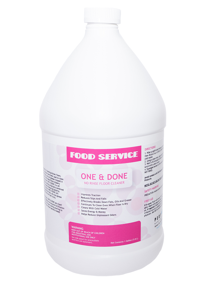 food service - one and done - no rinse floor cleaner