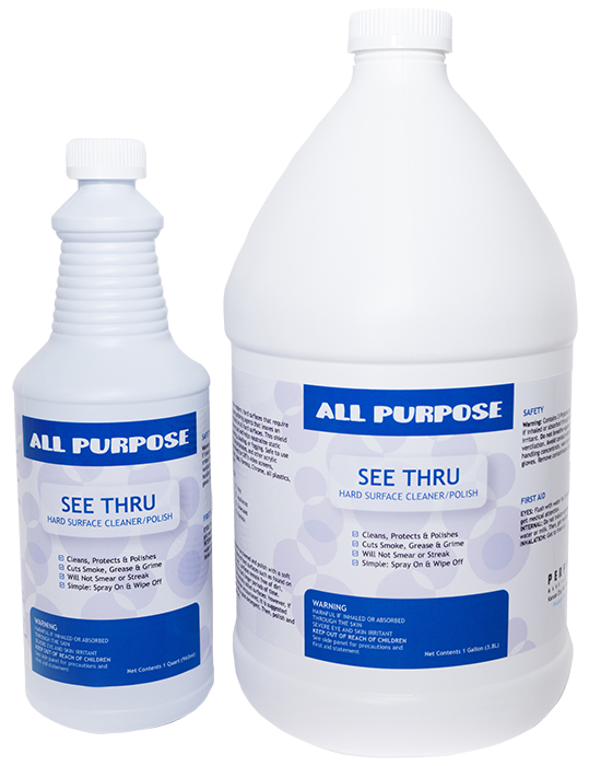 all purpose - see thru - hard surface cleaner and polish